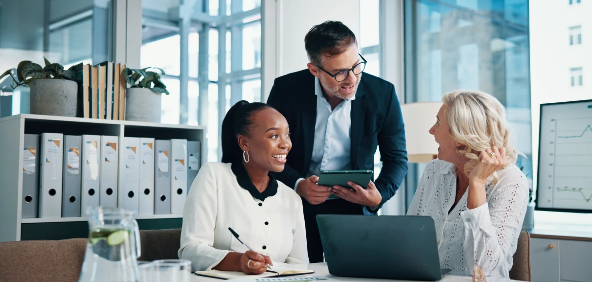 Team meeting in modern office